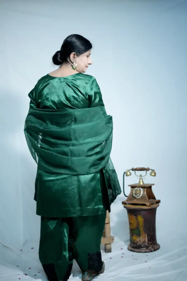 Maharani Green Farshi shalwar - Image 3