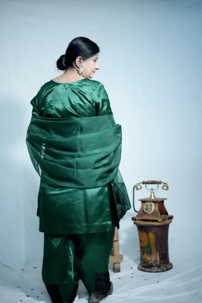 Maharani Green Farshi shalwar