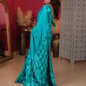 Rani Mohani sarhee in Sea Green - Image 3